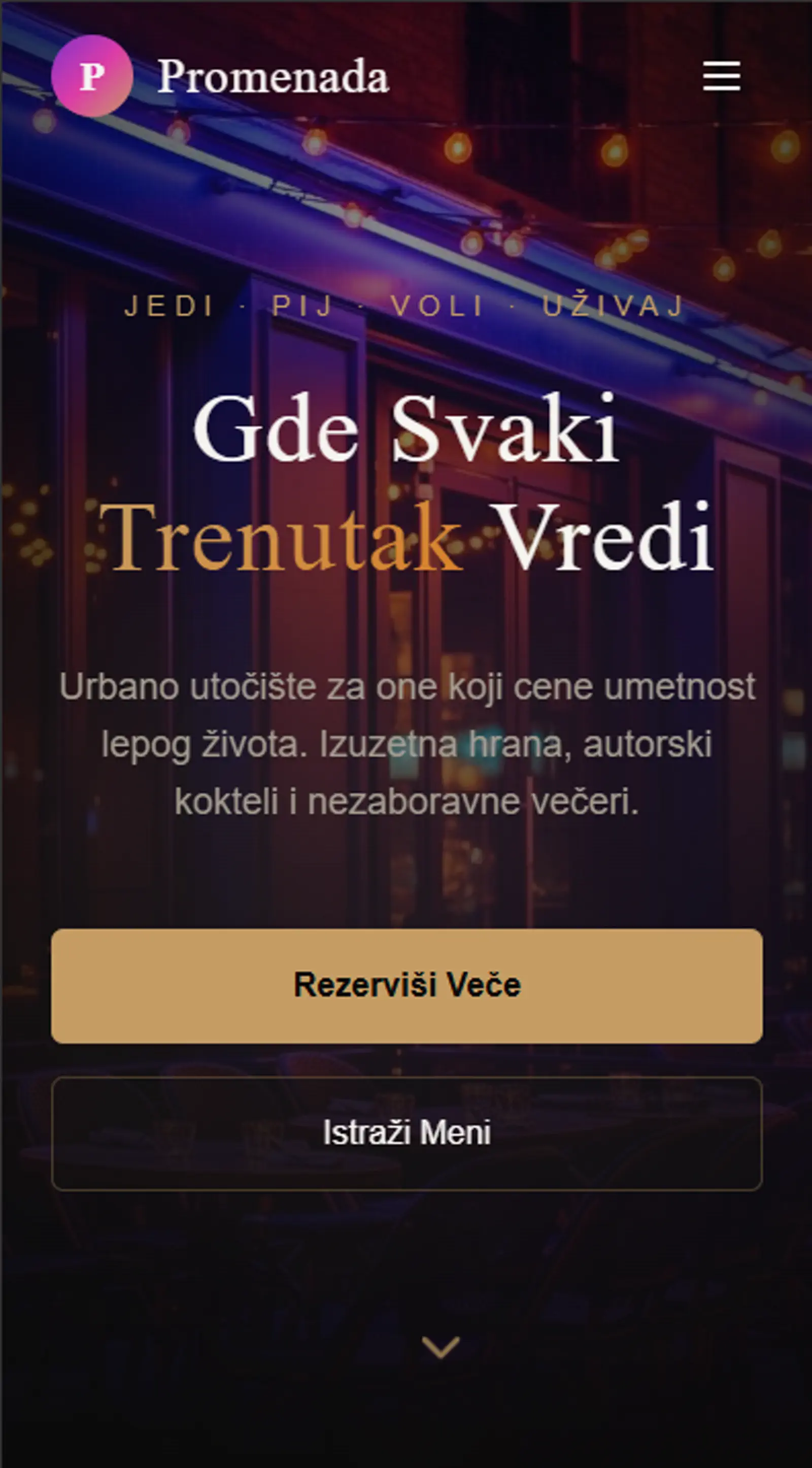 Mobile homepage layout